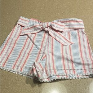 Vineyard Vines Striped High Waist Shorts with Bow
